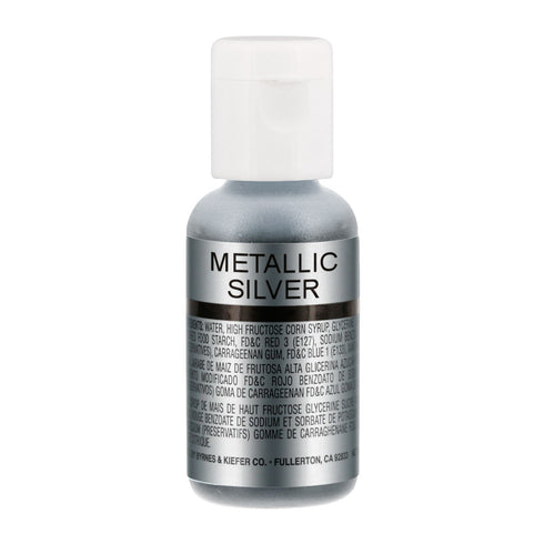 U.S. Cake Supply .7fl oz Metallic Silver Airbrush Food Coloring