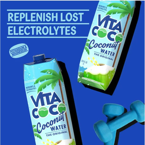 33.8 oz (Pack 4) Vita Coco Coconut Water, fl