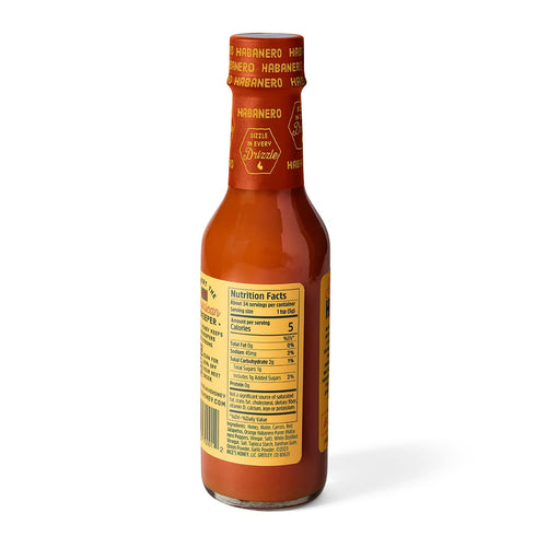 6oz, Local Hive Habanero Honey Hot Sauce Sweet & Spicy, Natural Raw Honey with Habanero Pepper for Dipping, Drizzling
