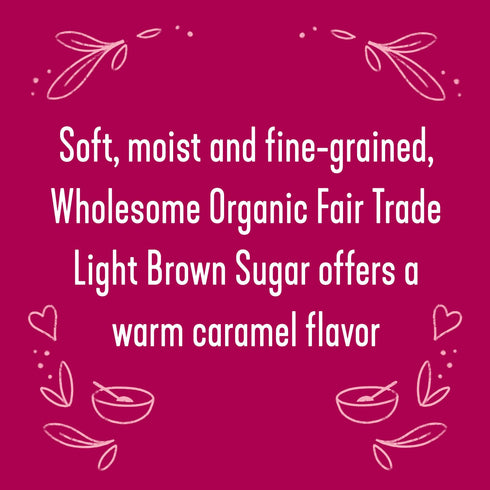 64oz, 1-Pack Wholesome Fair Trade Organic Light Brown Sugar
