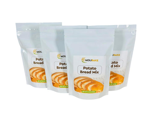 Molibake Potato Bread Mix - Pack of 4 - All-Natural Baking Mix
