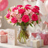 Benchmark Bouquets - Charming Roses & Alstroemeria (Glass Vase Included) - Fresh Flowers for Delivery - Gift
