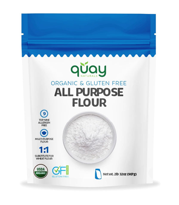 Quay Naturals Organic Gluten Free All Purpose Baking Flour - 2 lbs,