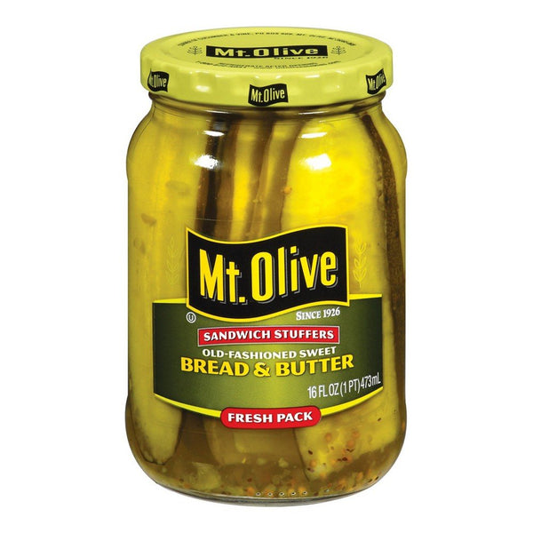MT. OLIVE Sandwich Stuffers, Bread & Butter, 16 oz Jar