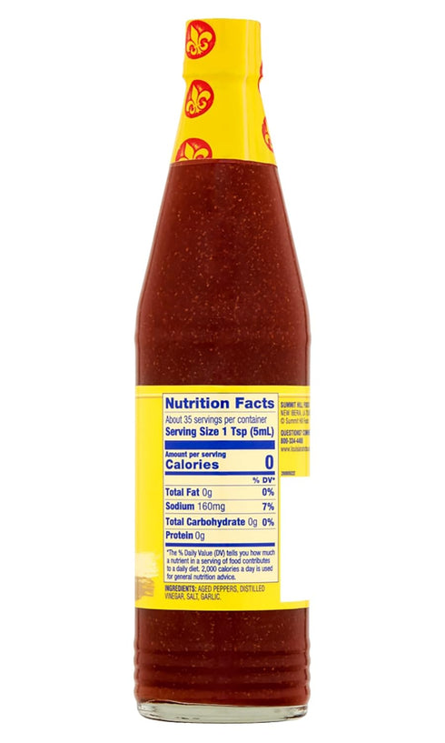 "LOUISIANA" Brand 6 OZ (Pack 3) Louisiana Brand Hot Sauce, Garlic Lovers Hot Sauce, FL Glass Bottle