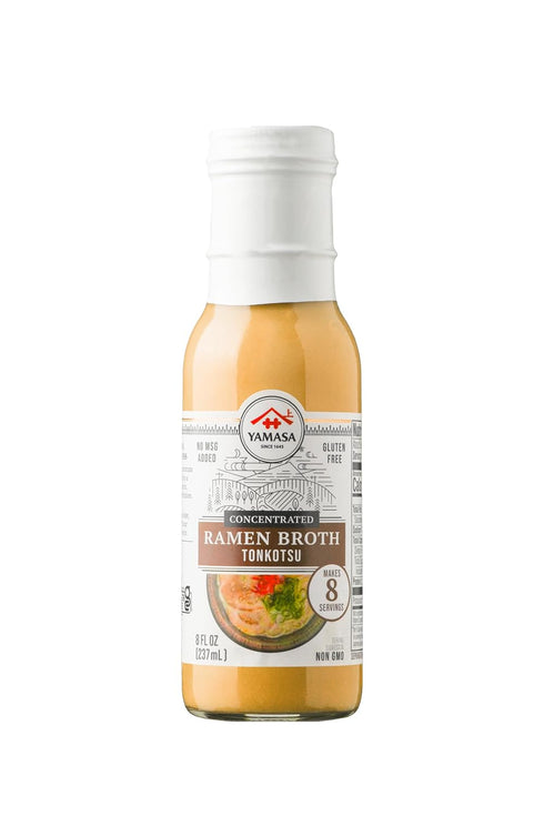 Yamasa, Artisanal Tonkotsu Ramen Broth Concentrate, Serves 8 Bowls, No MSG Added,