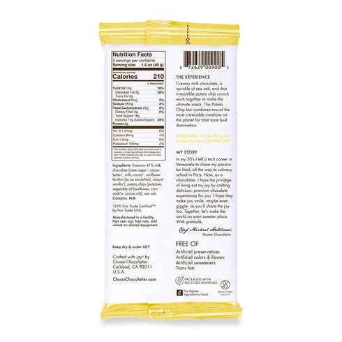 2.8 Oz. Chuao Chocolatier Potato Chip All Natural