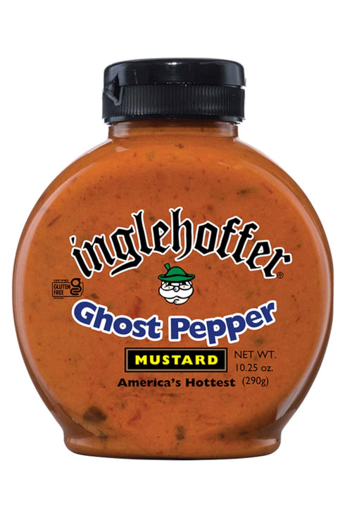 Inglehoffer Ghost Pepper Mustard, 10.25 Oz Squeeze Bottle