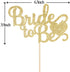 Bride to Be Cake Topper with Heart - Gold Glitter Decoration Supplies for Wedding Bachelorette Party Cake