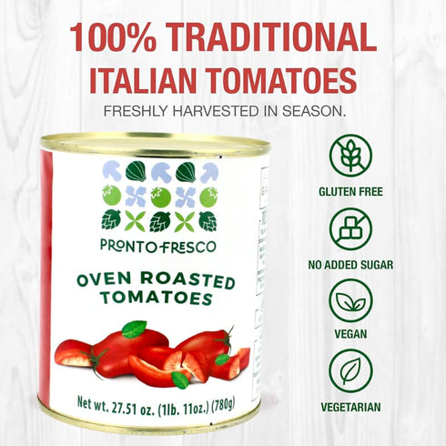 27.5 oz (780 G Greci Semi-Dried Tomatoes in Oil Authentic Italian Soft Sun-Dried, Oven-Roasted and Preserved