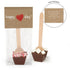 12ct (12 Pack) Personalized Valentine's Day Favors Hot Chocolate Spoons Gourmet Dark Chocolate with Crushed Peppermint