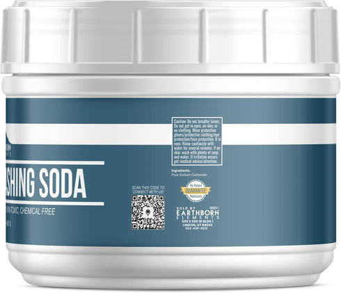 (2 lb Earthborn Elements Washing Soda, Borax, and Baking Soda Tubs Bundle, Each) Cooking, Cleaning, Non-Toxic