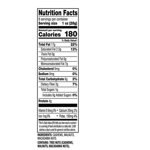 Simply Nature Non-GMO Nut Medley: Raw Cashews, Walnuts & Macadamia Mix