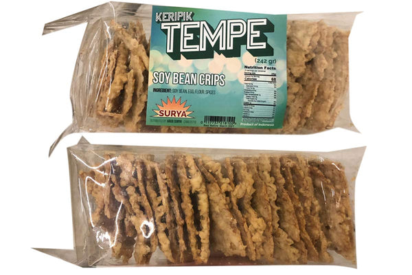 Sur ya Surya Keripik Tempeh (Soy Bean Crips) - 8oz (Pack of 1)