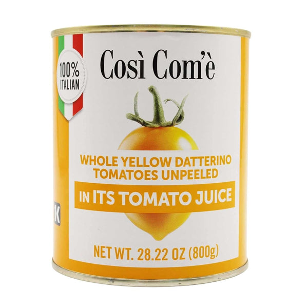 Yellow Cherry Tomatoes in Puree, Pomodorini, Daterini 28.22 oz (800g), 100% Italian,