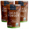 DRUOUO 226g/3pack, Ultra-Fine Organic Cacao Powder Gourmet Baking Grade, Non-Alkalized Pure Cocoa for