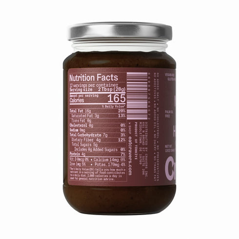 Cravers Cacao Hazelnut Spread No Refined Sugar - Vegan, Paleo & Gluten Free - No Palm Oil & No Artificial Sweeteners