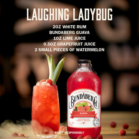 12.7 oz, 4 Count Bundaberg Sparkling Fruit Drink, Guava, fl