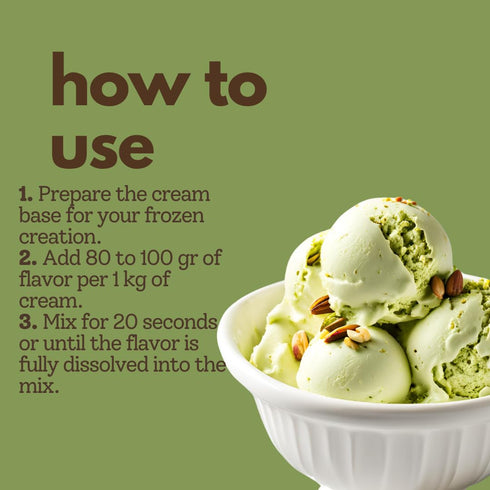 100% (500g, 1.1 lbs) Pistachio Paste Flavoring for Gelato, Rolled Ice Cream, and Ice Cream. Made with Natural Pistachio