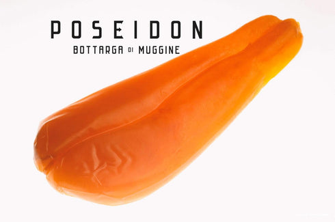 3.5~4.58 oz Poseidon - Premium Sardinian Bottarga | Authentic Mullet Roe | Gourmet Italian Seafood Delicacy |