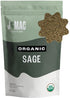 J Mac Botanicals Organic Rubbed Sage, 8 oz, Certified Organic Dried Sage Leaf, Excellent for Sausage Making