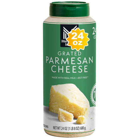 Generic Grated Parmesan Cheese, 24 oz (1.5 lb) Real Milk Parmesan, rBST-Free, Aged