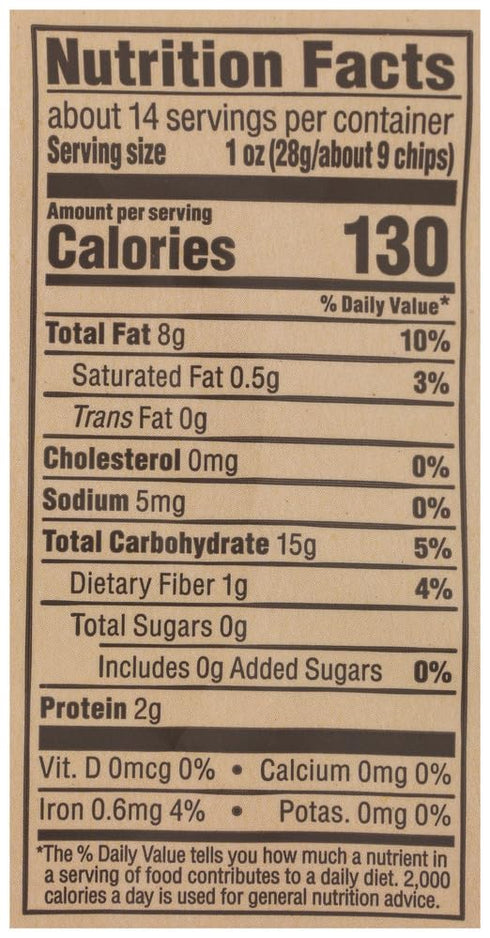 365 14 by Whole Foods Market, Organic Restaurant Style White Corn Tortilla Chips Unsalted, Ounce