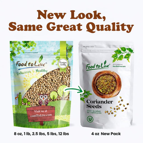 5 Food to Live Whole Coriander Seeds, Pounds - Dried Cilantro Seeds, Vegan, Kosher, Bulk. Rich in Antioxidants. Perfect
