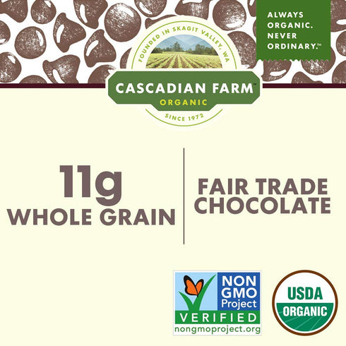 6 7.4 oz Cascadian Farm Organic Chocolate Chip Chewy Granola Bars, Bars
