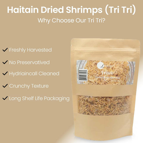 Dried Shrimps (Tri Tri) Premium Quality Sun-Dried Seafood for Cooking, Soups, Stews, and Traditional Dishes