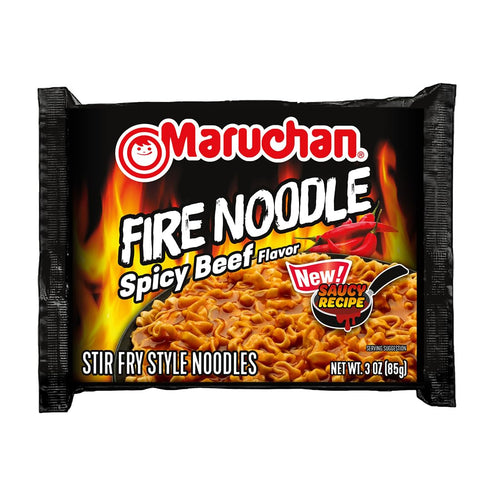 Maruchan Ramen Fire Spicy Beef, Instant Noodles - Stir Fry Style, Bold