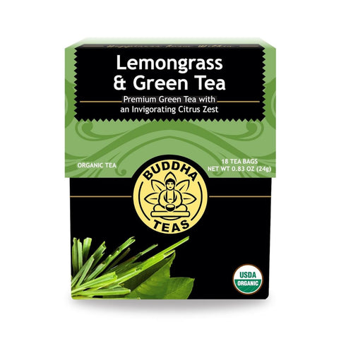 Buddha Teas - Organic Lemongrass & Green Tea - For Health &