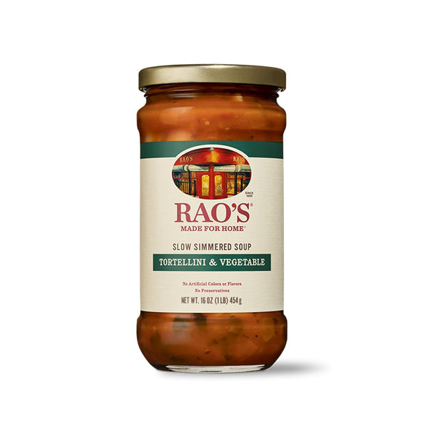 Rao's Homemade Tortellini & Vegetable Soup, 16oz, Real Vegetables, Traditional Italian Heat
