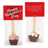 12ct Personalized Valentine's Day Favors Hot Chocolate Spoons Gourmet Milk Chocolate Favors