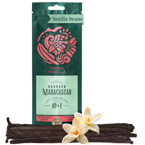 PREMA VANILLA Madagascar Vanilla Beans, Grade A Bourbon Pods For Making Vanilla