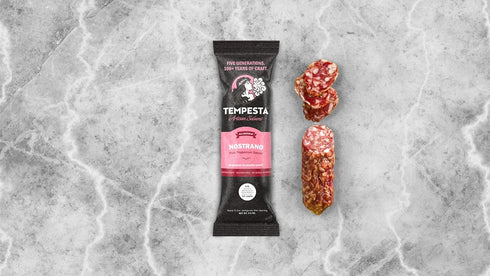 4.5 OZ (Pack 3) TEMPESTA NOSTRANO (Pink Peppercorn Salami, Sweet pepper, floral finish, Charcuterie Meat)