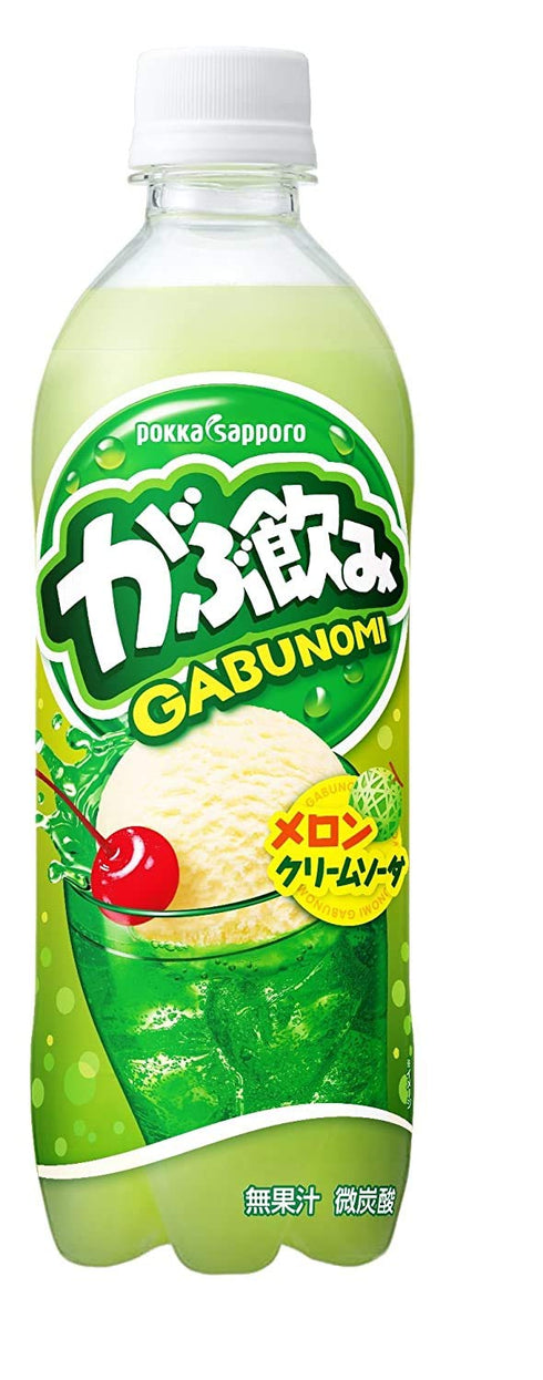 Pokka GABUNOMI Melon Cream Soda 500ml PET bottle (6)