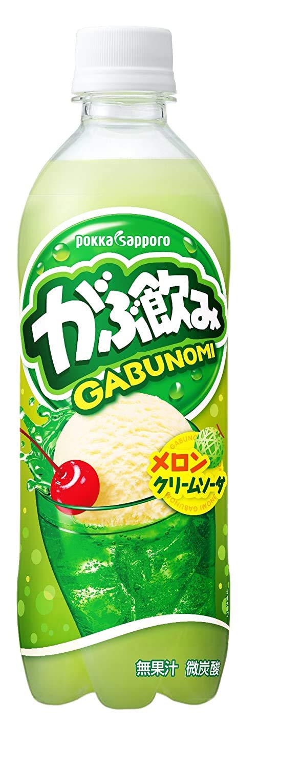 Pokka GABUNOMI Melon Cream Soda 500ml PET bottle (6)