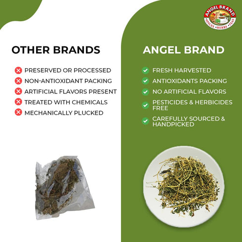 0.25 0z Pack 3 Angel Brand Dried Cerasse Leaves Pouch of - Melon Bitter Leaf Spice Derived from Melon Plant - Provides