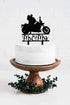 Motorcycle Cake Topper, Black Acrylic Bride & Groom, Funny Mr & Mrs Wedding Engagement Party Decor