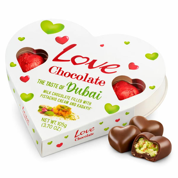 Dubai Chocolates in a Gift Box, Milk Chocolate with Pistachio Cream and