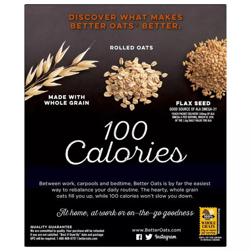 9.8oz (3 Pack) Better Oats OAT FIT Instant Oatmeal CINNAMON ROLL