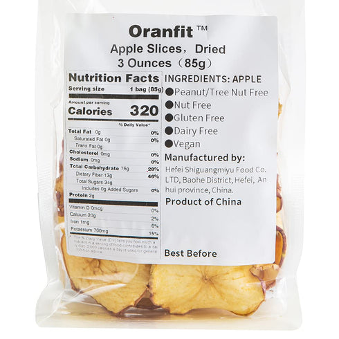 Oranfit 3oz/85g(25 35 Dried Apple Slices, Natural Dried Apple Slices, Crafts Cake Decoration Cocktail Garnish Table