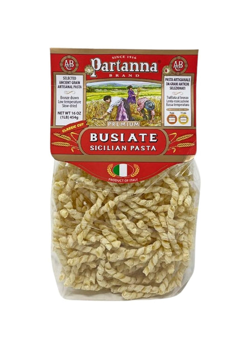 Partanna Busiate Sicilian Artisanal Pasta Classic Cut -Bronze Cut - Durum Wheat