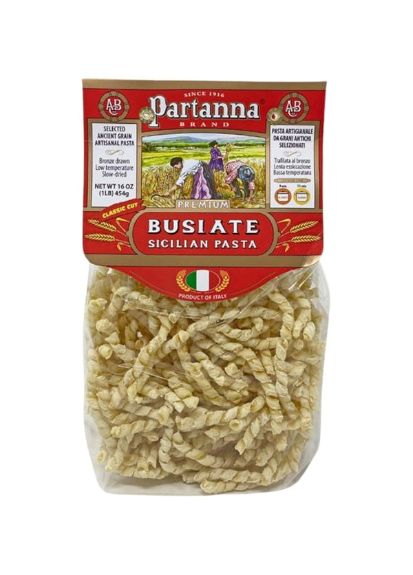 Partanna Busiate Sicilian Artisanal Pasta Classic Cut -Bronze Cut - Durum Wheat