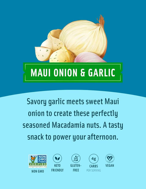 Pack, 3 Pack 4 oz Mauna Loa Classic Variety of Cups with Lid Sea Salt, Honey Roasted & Garlic Onion Flavors, Gluten