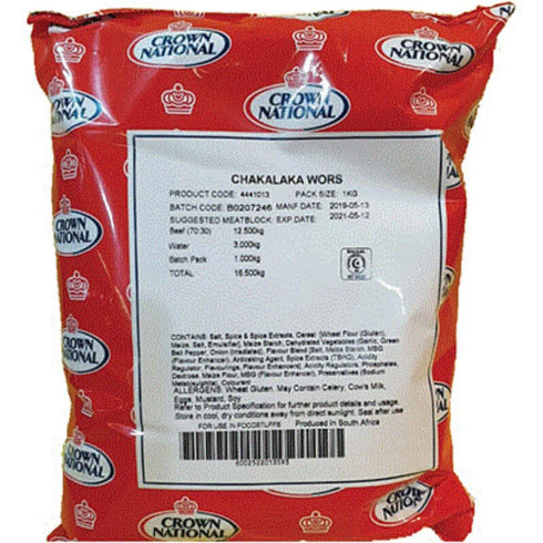 Generic Crown National Biltong Seasoning - Chakalaka Boerewors 1kg