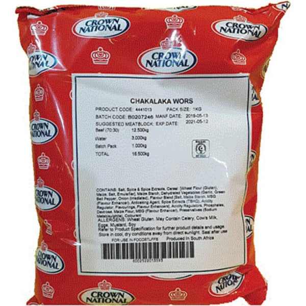 Generic Crown National Biltong Seasoning - Chakalaka Boerewors 1kg