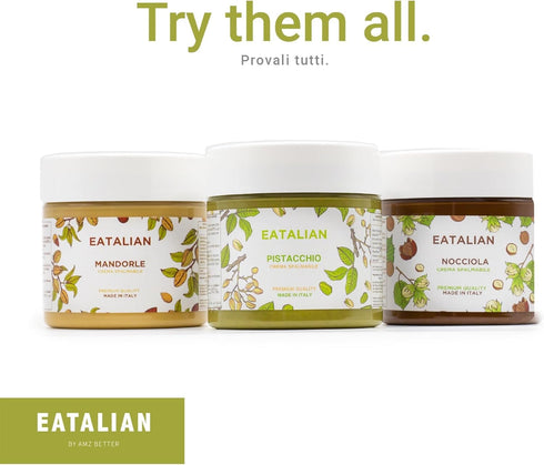 7oz/200 EATALIAN by AMZ BETTER Pistachio Cream, gr, Spreadable Pistachio Paste, Sweet and Unique Taste, Ideal on Bread