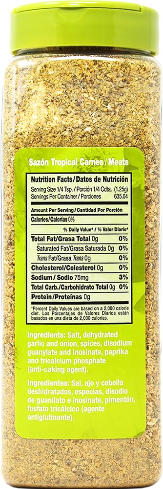 1.75 lbs (Pack 2) Badia Sazon Tropical, - Zesty Blend for Meats, Poultry, Seafood